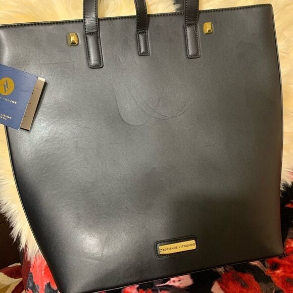 Adrienne Vittadini Modern Edge Black Handbag" - Picture 4 of 8